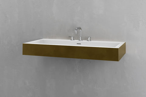 Wall-Mounted Rectangular Concrete Sink