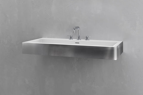 Wall-Mounted Rectangular Concrete Sink