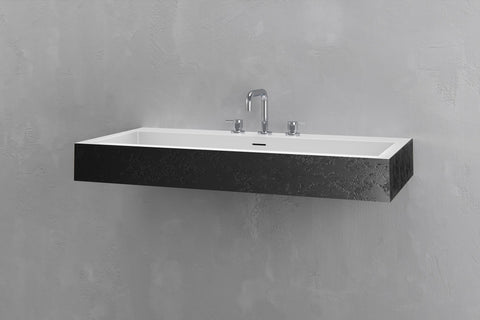 Wall-Mounted Rectangular Concrete Sink