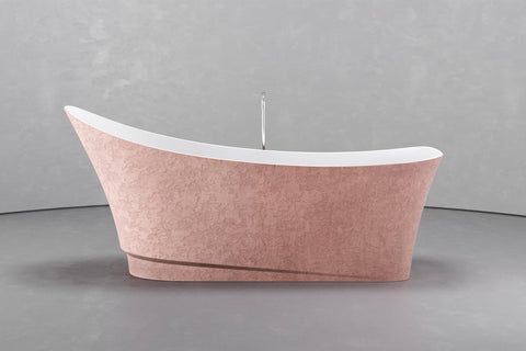 Boat-Shaped Freestanding Concrete Bathtub