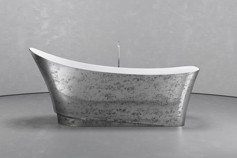 Boat-Shaped Freestanding Concrete Bathtub