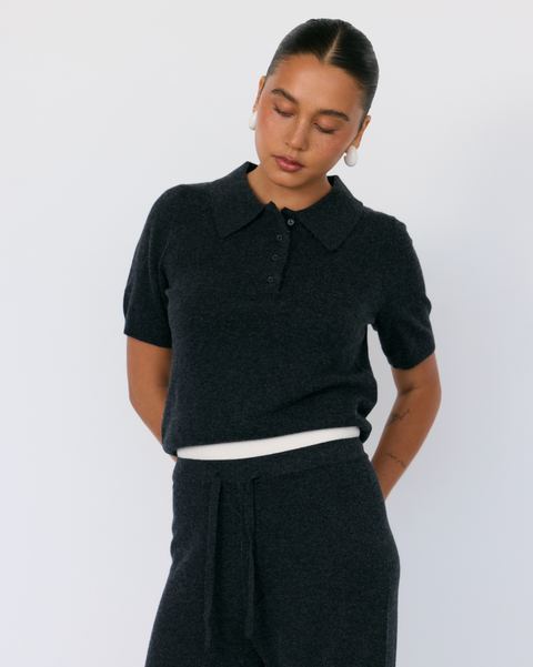 Tove Short Sleeve Cashmere Blend Polo