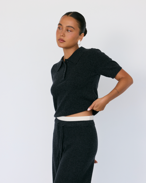 Tove Short Sleeve Cashmere Blend Polo