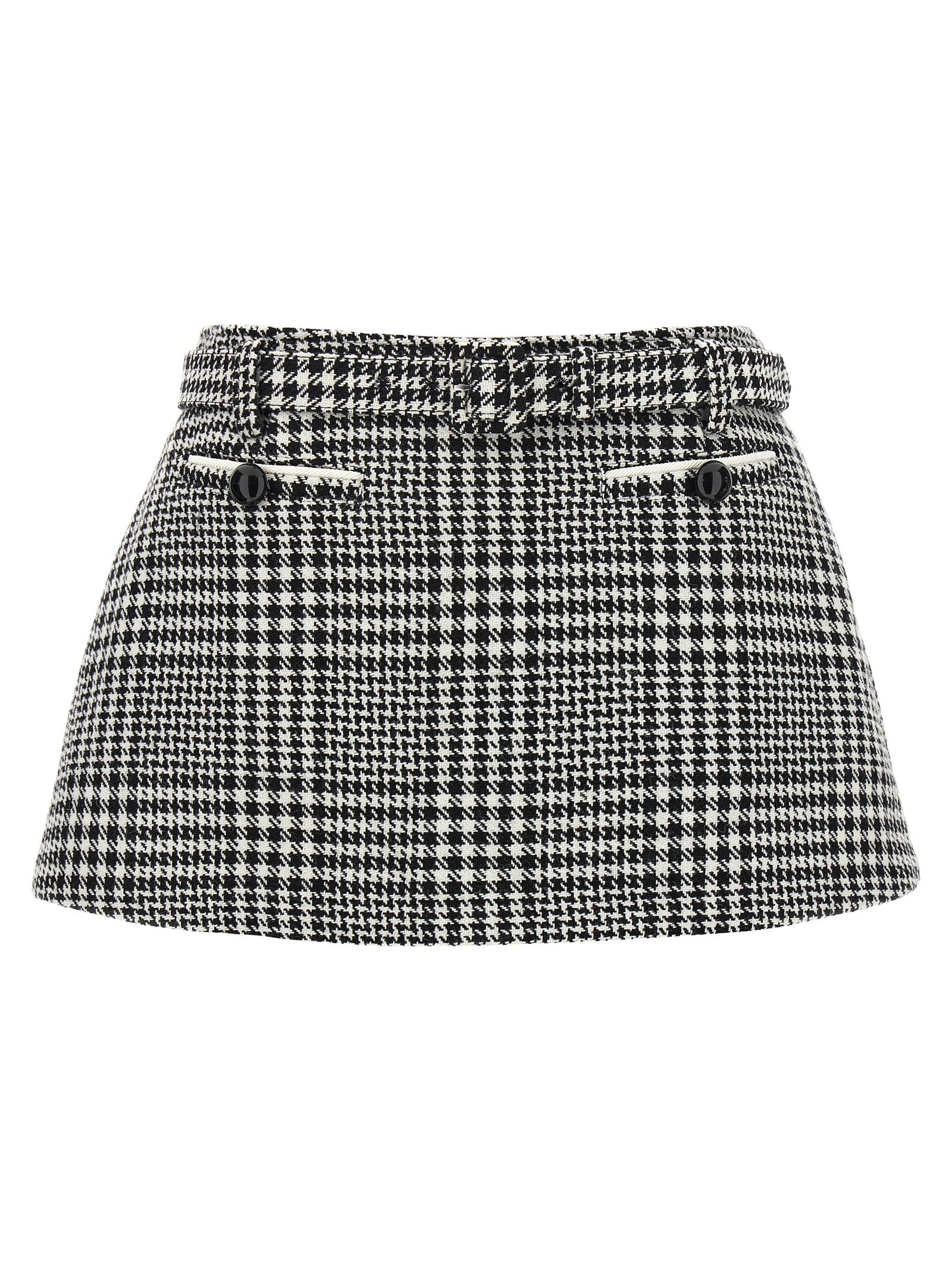 Self-Portrait Bouclé Wool Skort