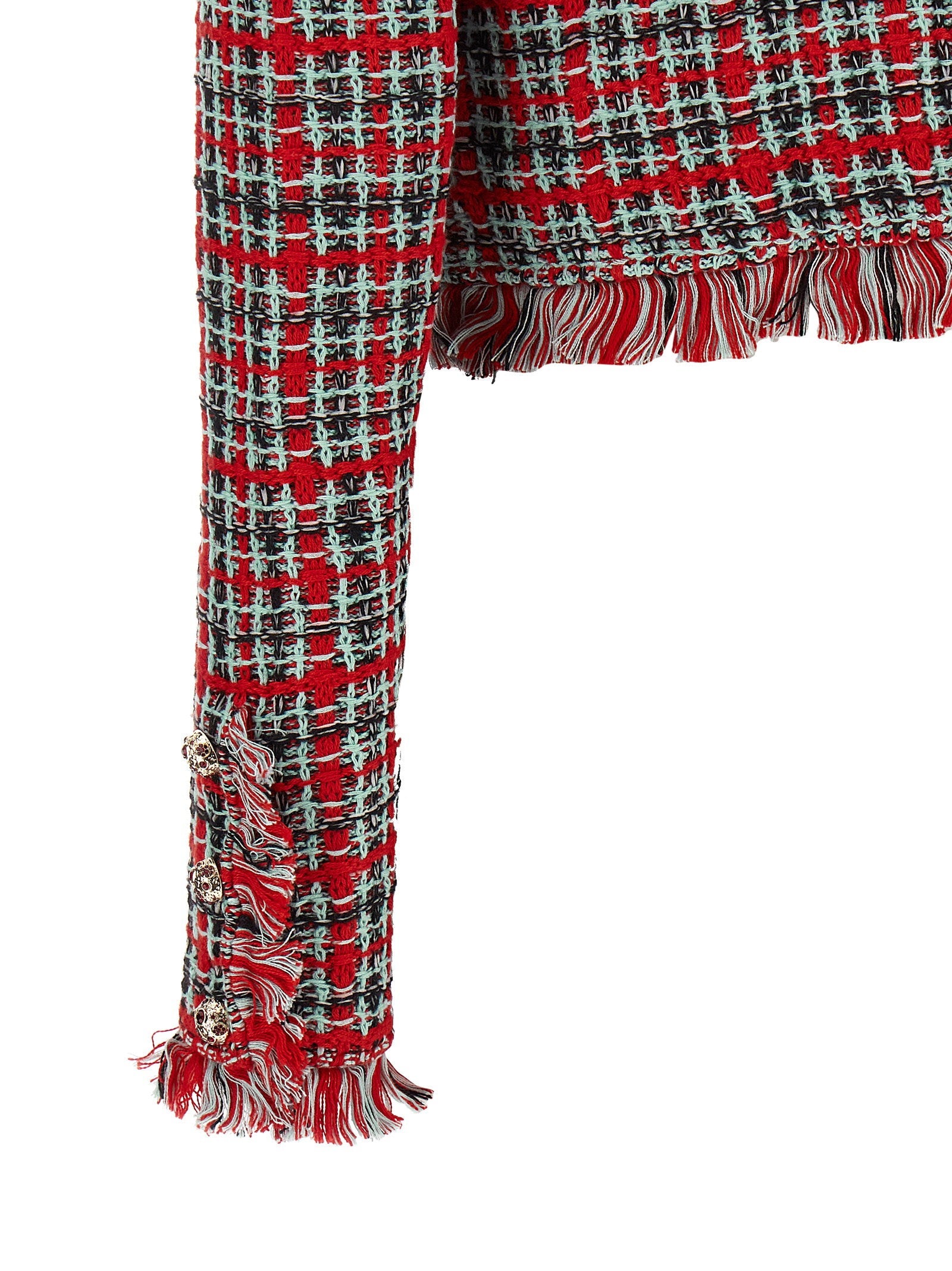 Self-Portrait Fringed Knit Jacket