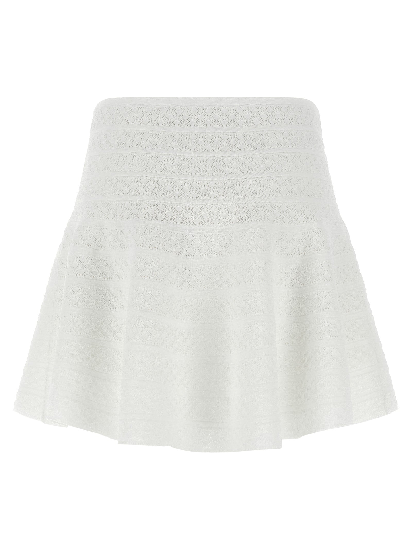 Self-Portrait Self Portrait Pointelle Knit Mini Skirt