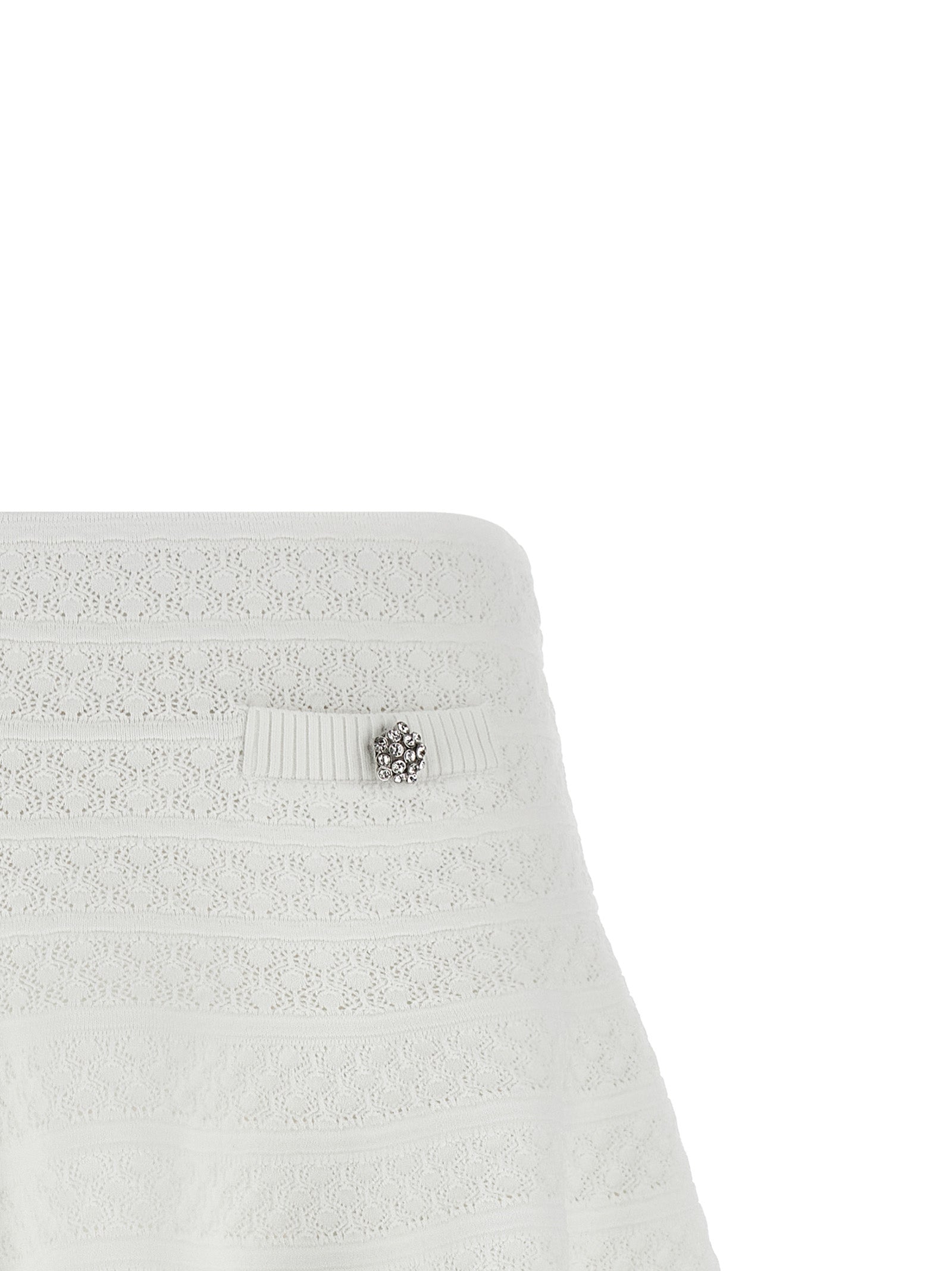 Self-Portrait Self Portrait Pointelle Knit Mini Skirt