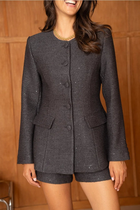 Sequined Tweed Matching Set