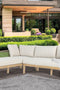 Cypress Teak Wood 2-piece Left Arm Chaise Outdoor Sectional - Beige
