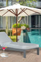 Sardinia Outdoor Chaise with Aluminum Metal Frame - Gray