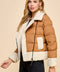 Sherpa Trim Padded Puffer Jacket