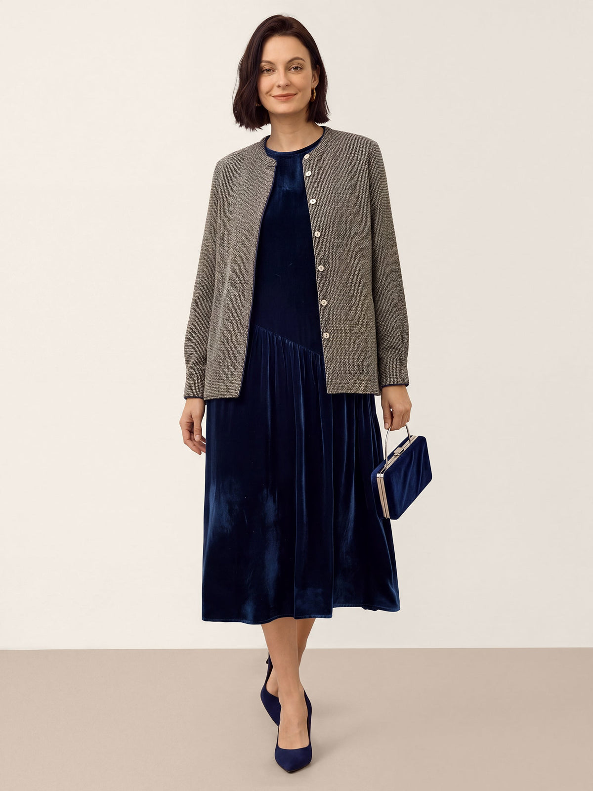 Linen Yarn Dyed Check Piped Long Sleeve Shirt AMARANTA