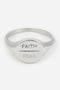 Silver Faith Over Fear Ring