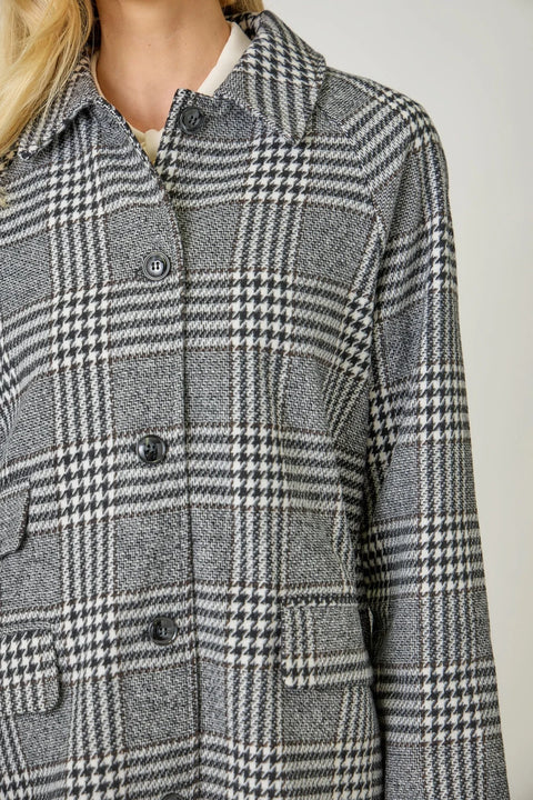 Single Breasted Midi Coat - Black