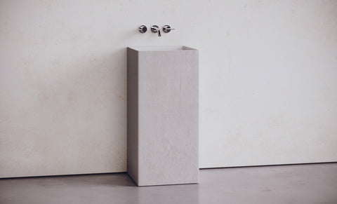 Square Concrete Pedestal Sink – Studio Collection