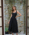 Sleeveless Midi Dress with Lace Trim Detail