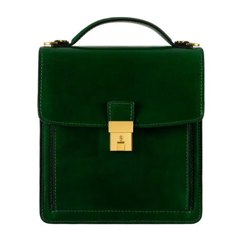 Small Leather Briefcase For Men, Unisex - Walden