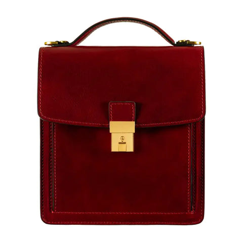 Small Leather Briefcase For Men, Unisex - Walden