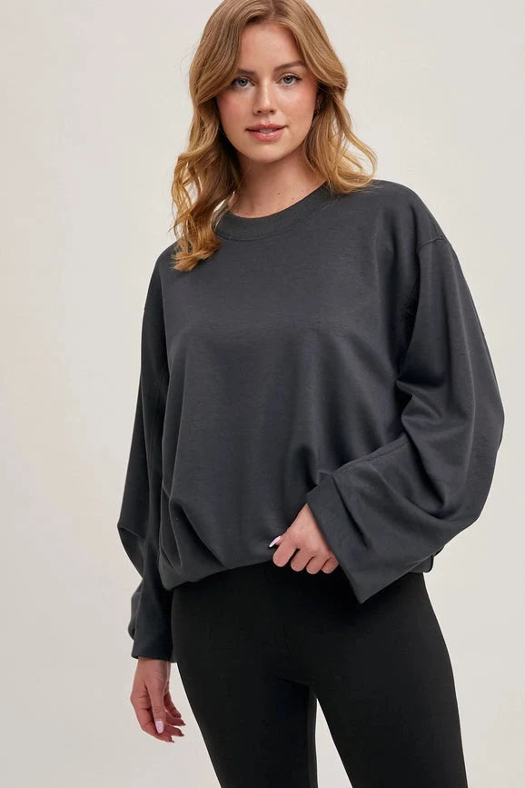 Softstreme Voluminous-Sleeve Pullover - ASH