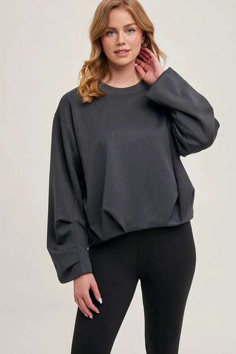 Softstreme Voluminous-Sleeve Pullover - ASH