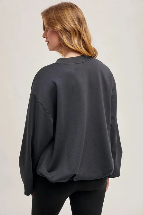 Softstreme Voluminous-Sleeve Pullover - ASH