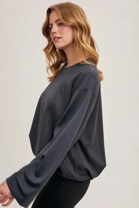 Softstreme Voluminous-Sleeve Pullover - ASH