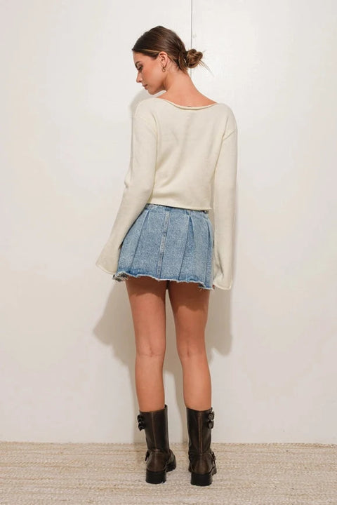 Star Knit Top IVORY