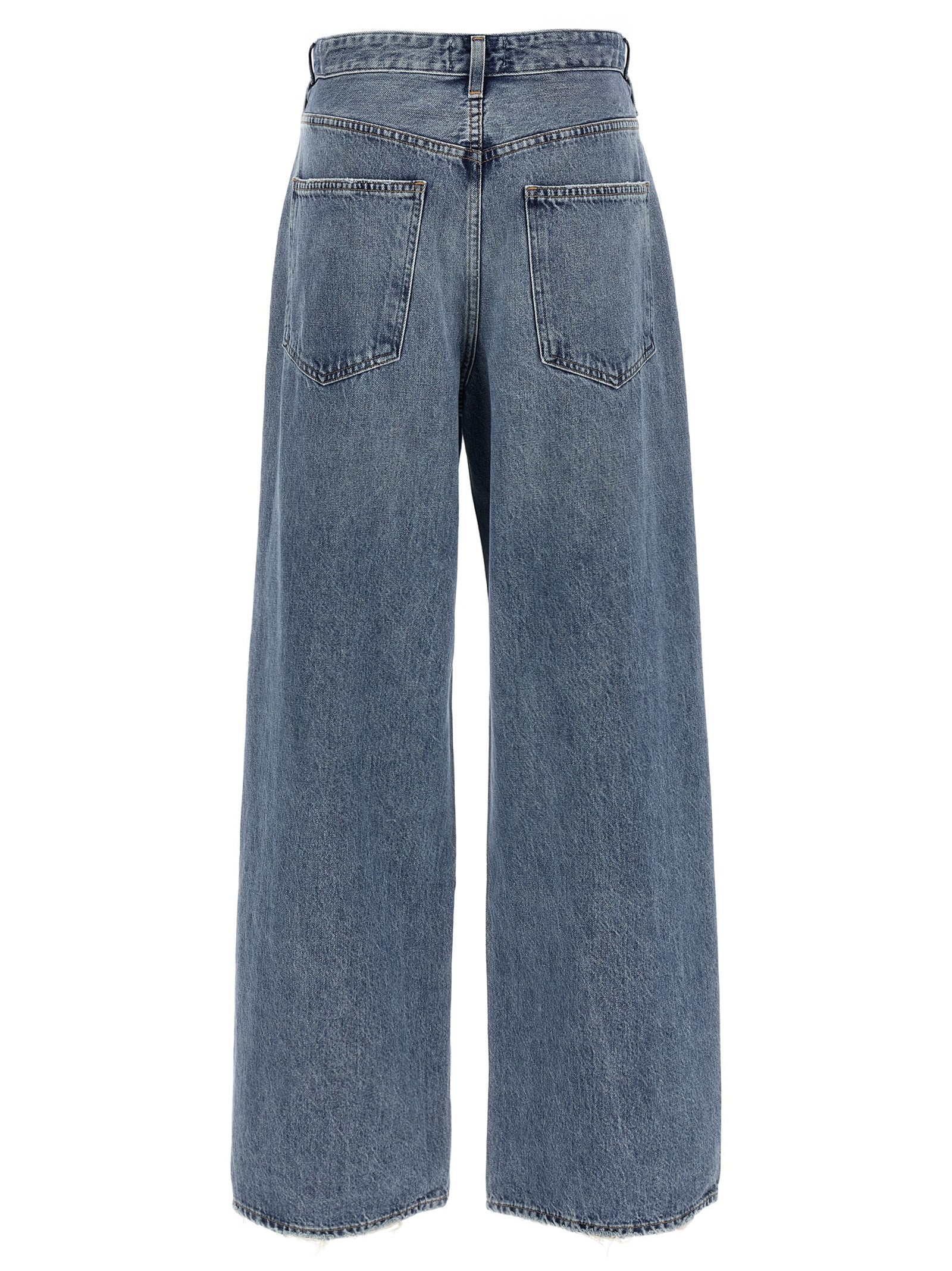 Stonewashed Regenerated Cotton Wide-Leg Jeans for Everyday Comfort