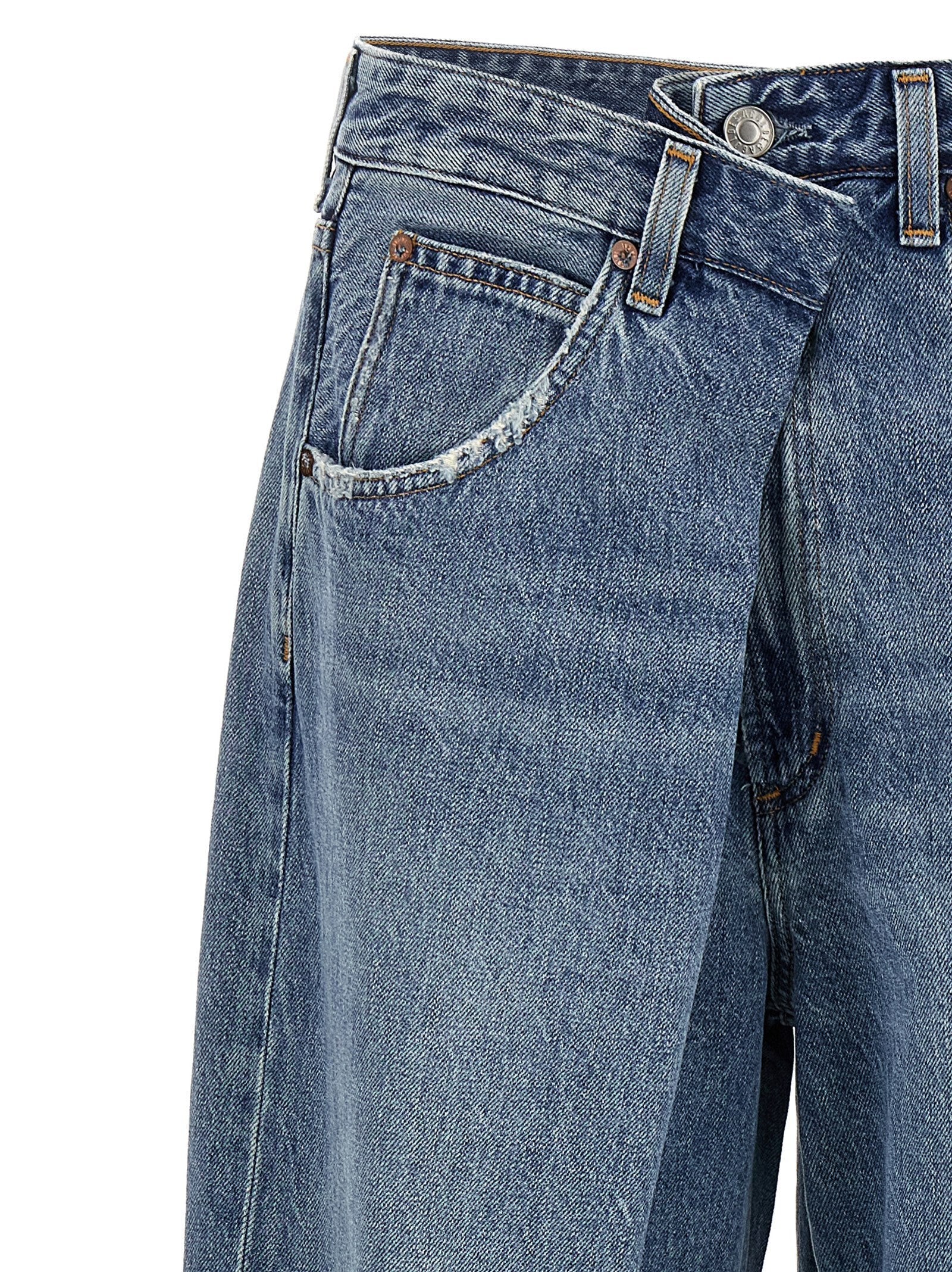 Stonewashed Regenerated Cotton Wide-Leg Jeans for Everyday Comfort