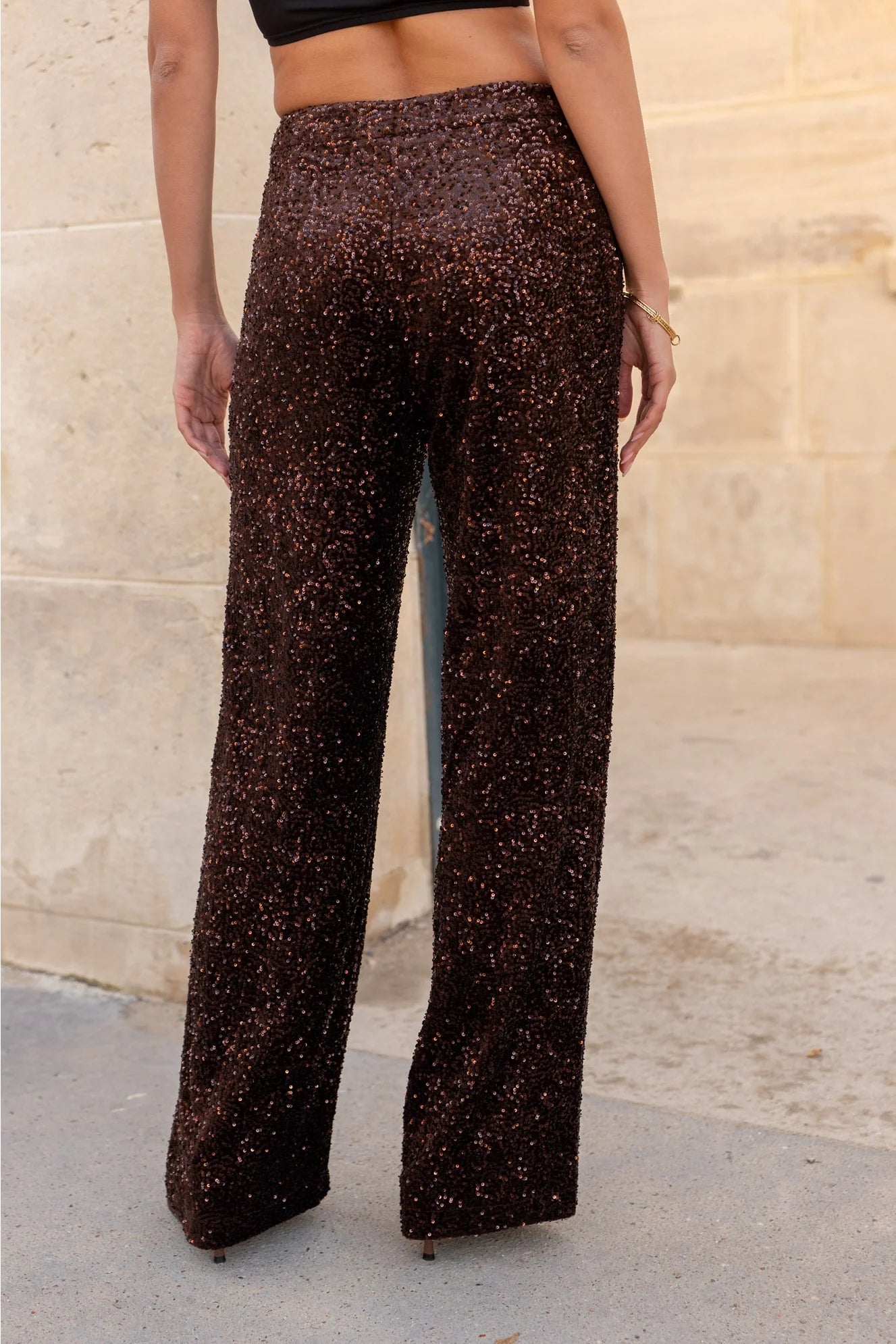 Straight Sequin Pants