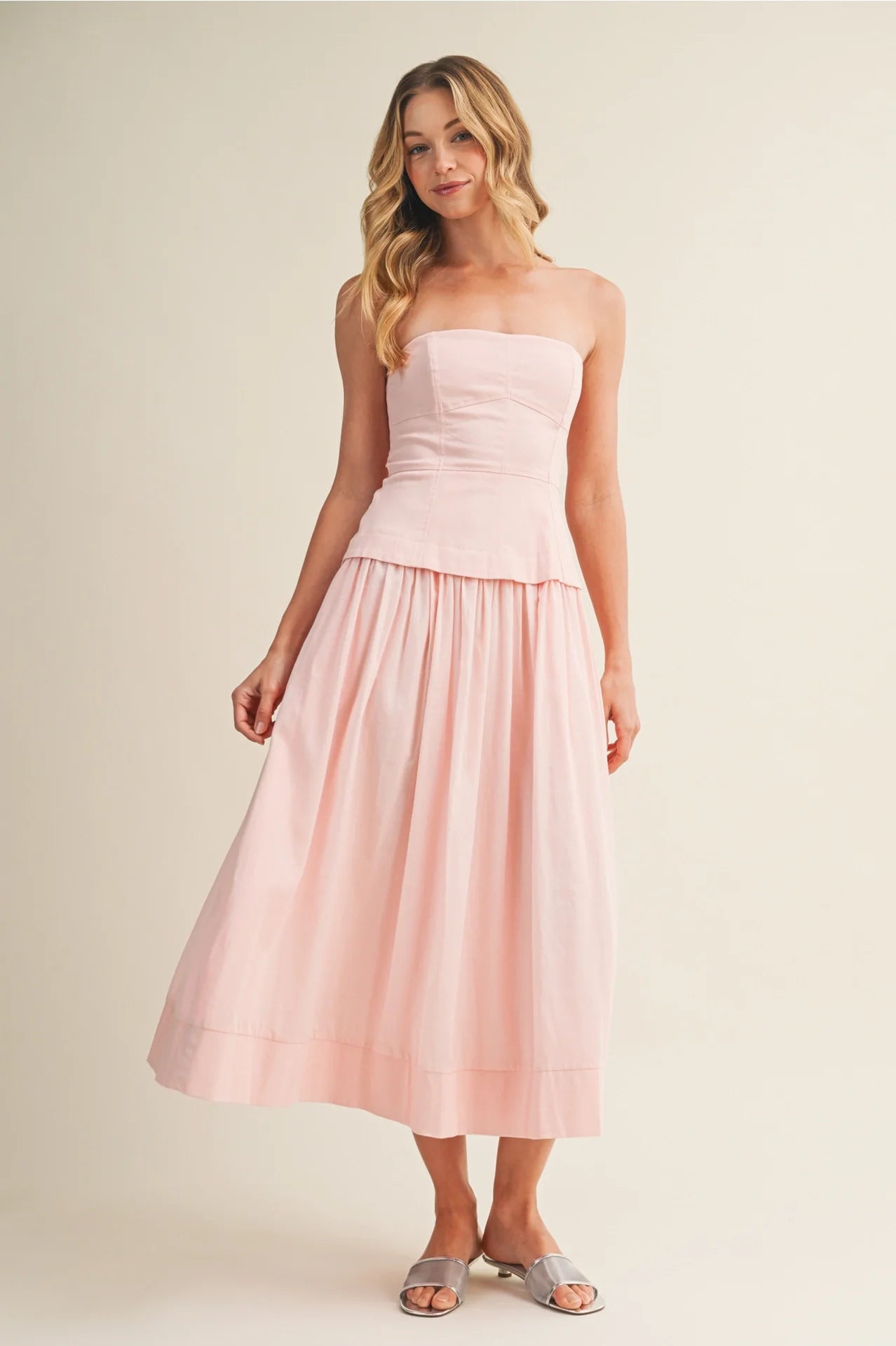 Strapless Corset Bodice Full Skirt Dress