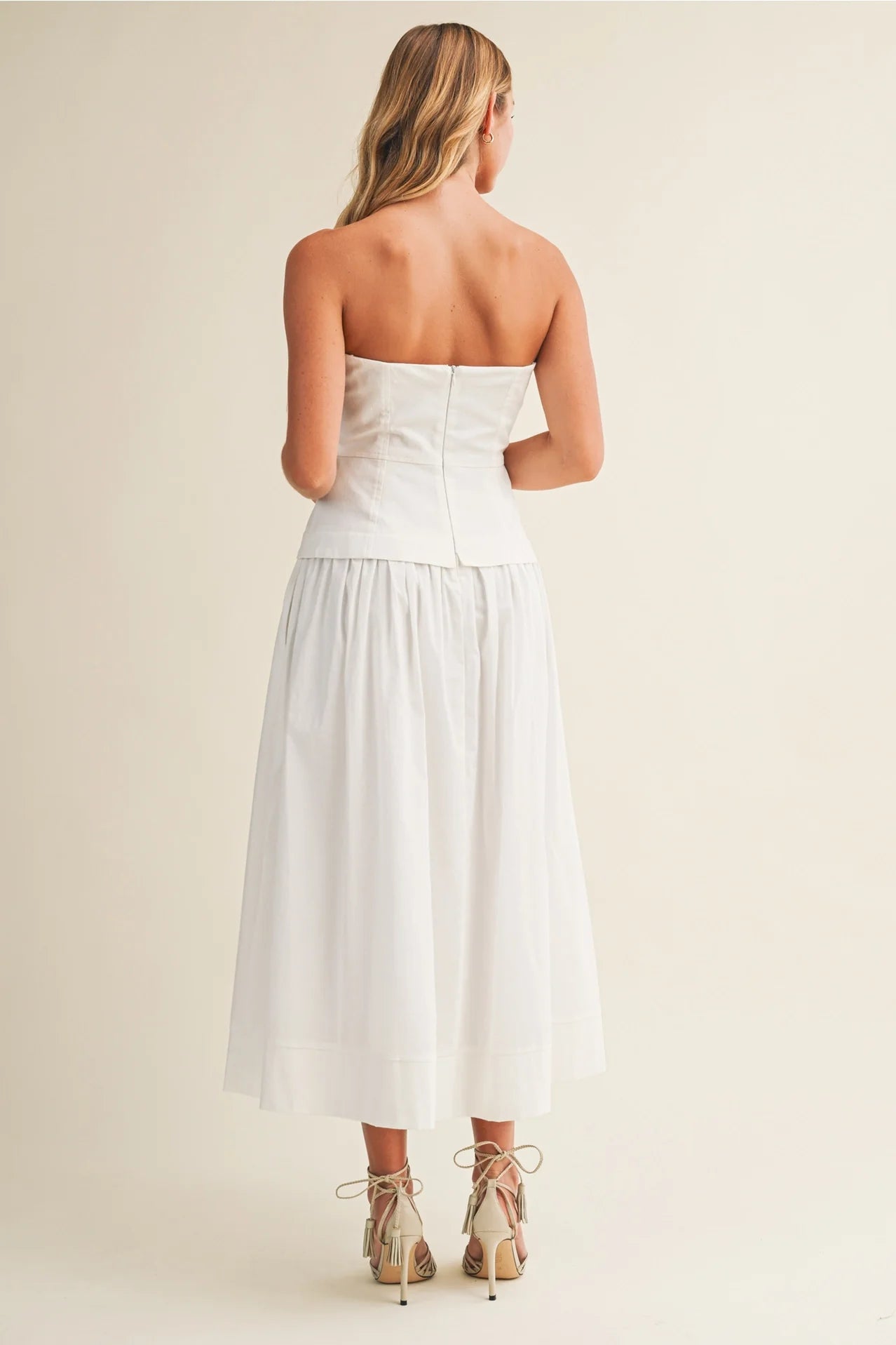 Strapless Corset Bodice Full Skirt Dress