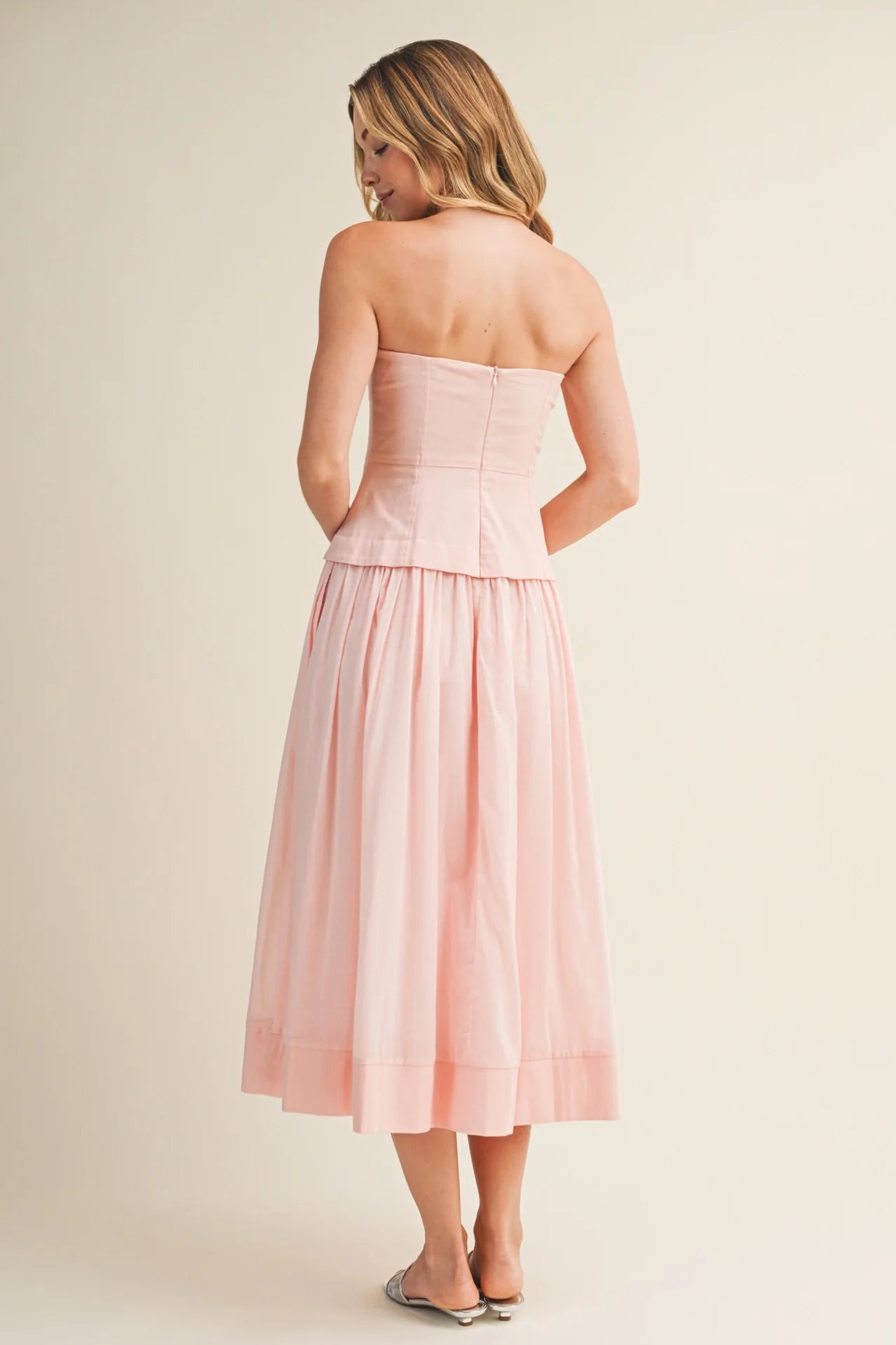 Strapless Corset Bodice Full Skirt Dress