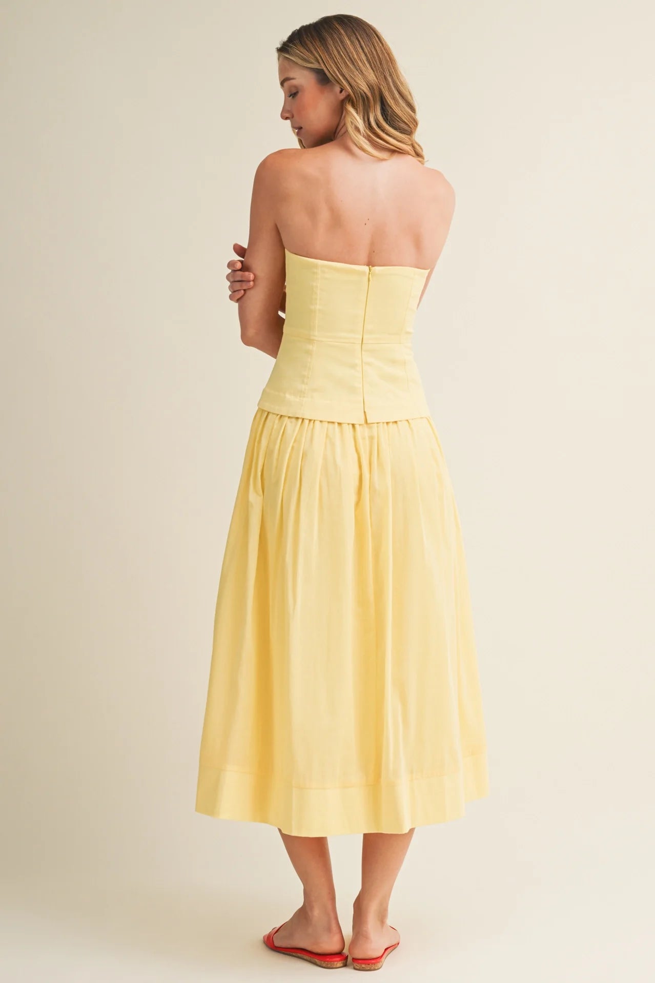 Strapless Corset Bodice Full Skirt Dress