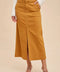 Stretch Twill Pencil Skirt Vintage Mustard