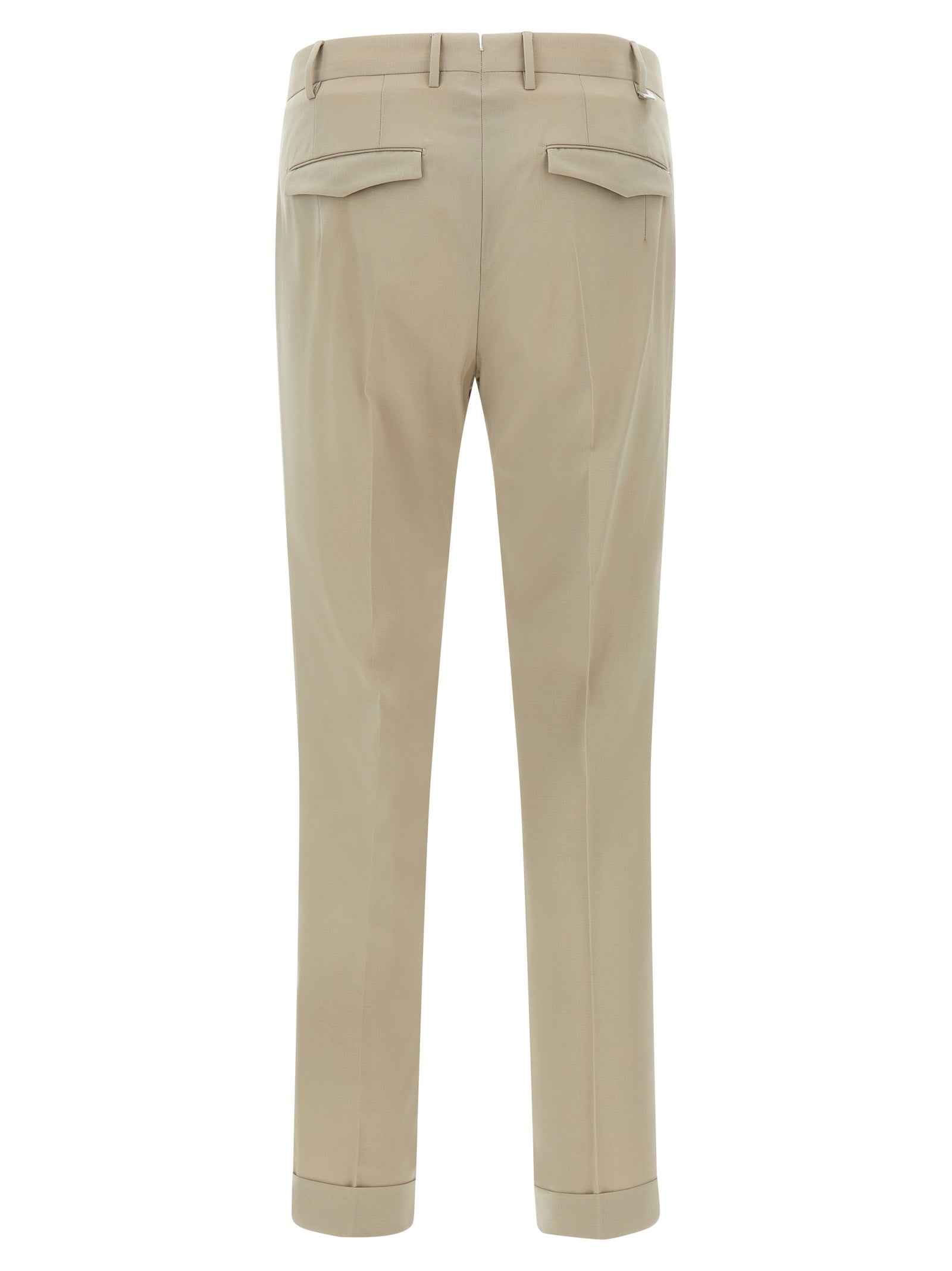 Stretch Wool Slim Fit Trousers for Comfort