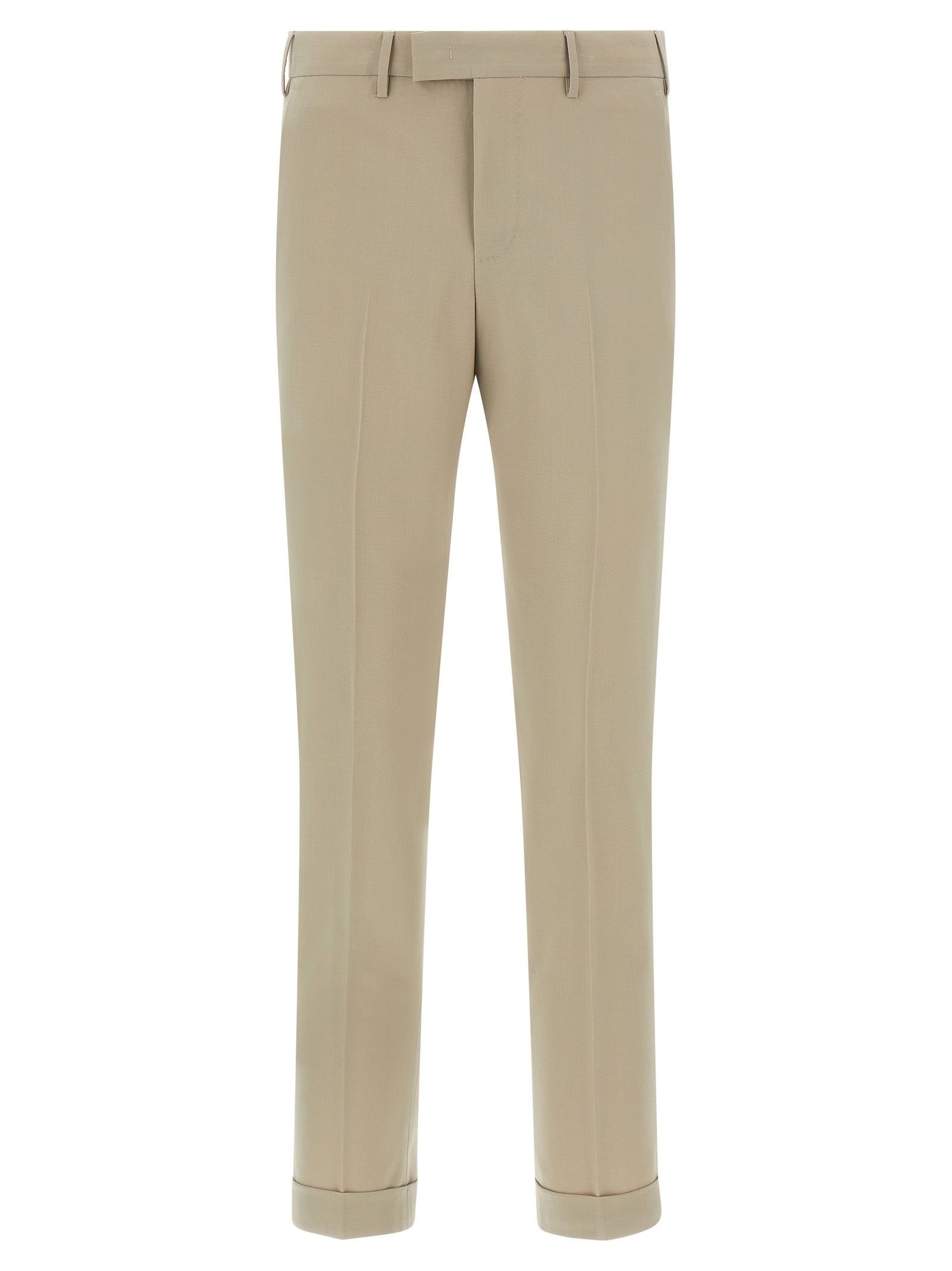 Stretch Wool Slim Fit Trousers for Comfort