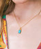 TURQUOISE SLICE PENDANT NECKLACE