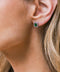 HALO ZIRCONIA ROUND EARRINGS