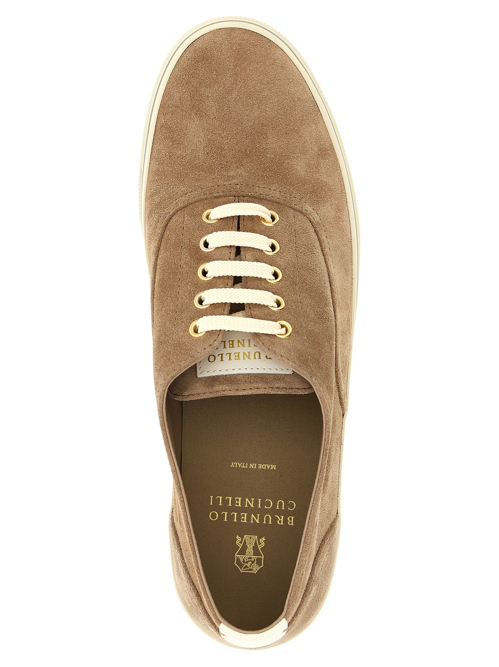 Suede Calfskin Sneakers with Comfort Sole