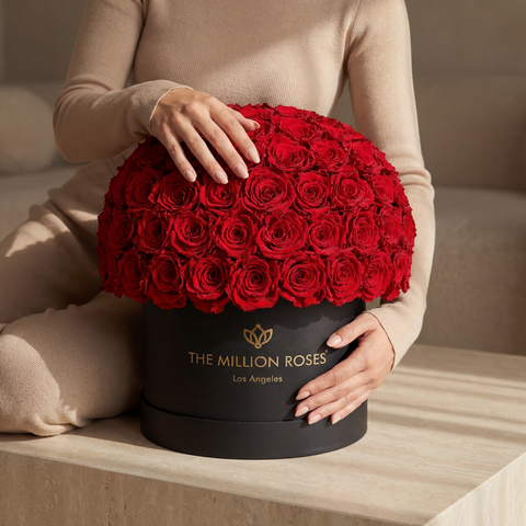 Supreme Black Superdome Box | Red Roses