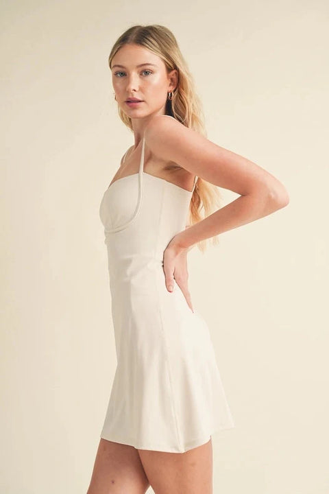 Sweetheart Cream Dress Elegant Women’s Dress