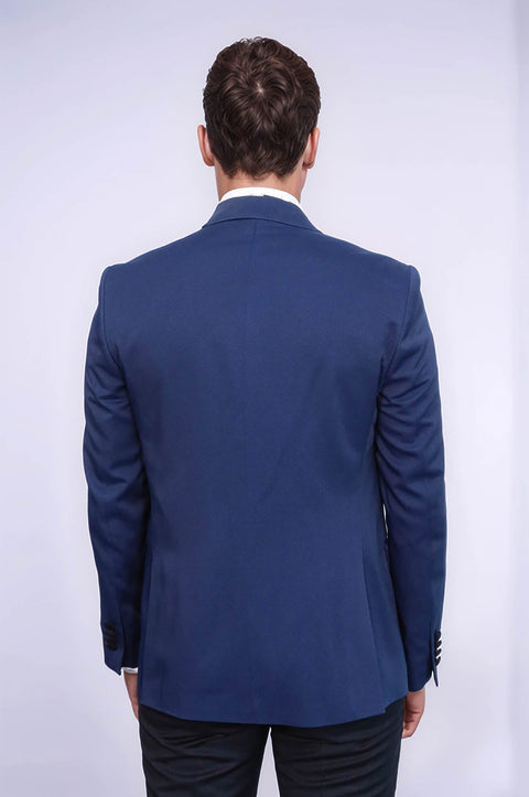 Dot-Patterned Navy Tuxedo - Wessi