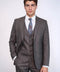 Striped Brown Vested Suit | Wessi