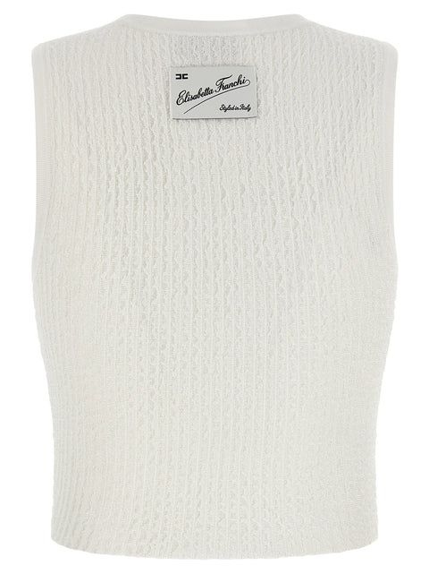 Elisabetta Franchi Ribbed Crop Top