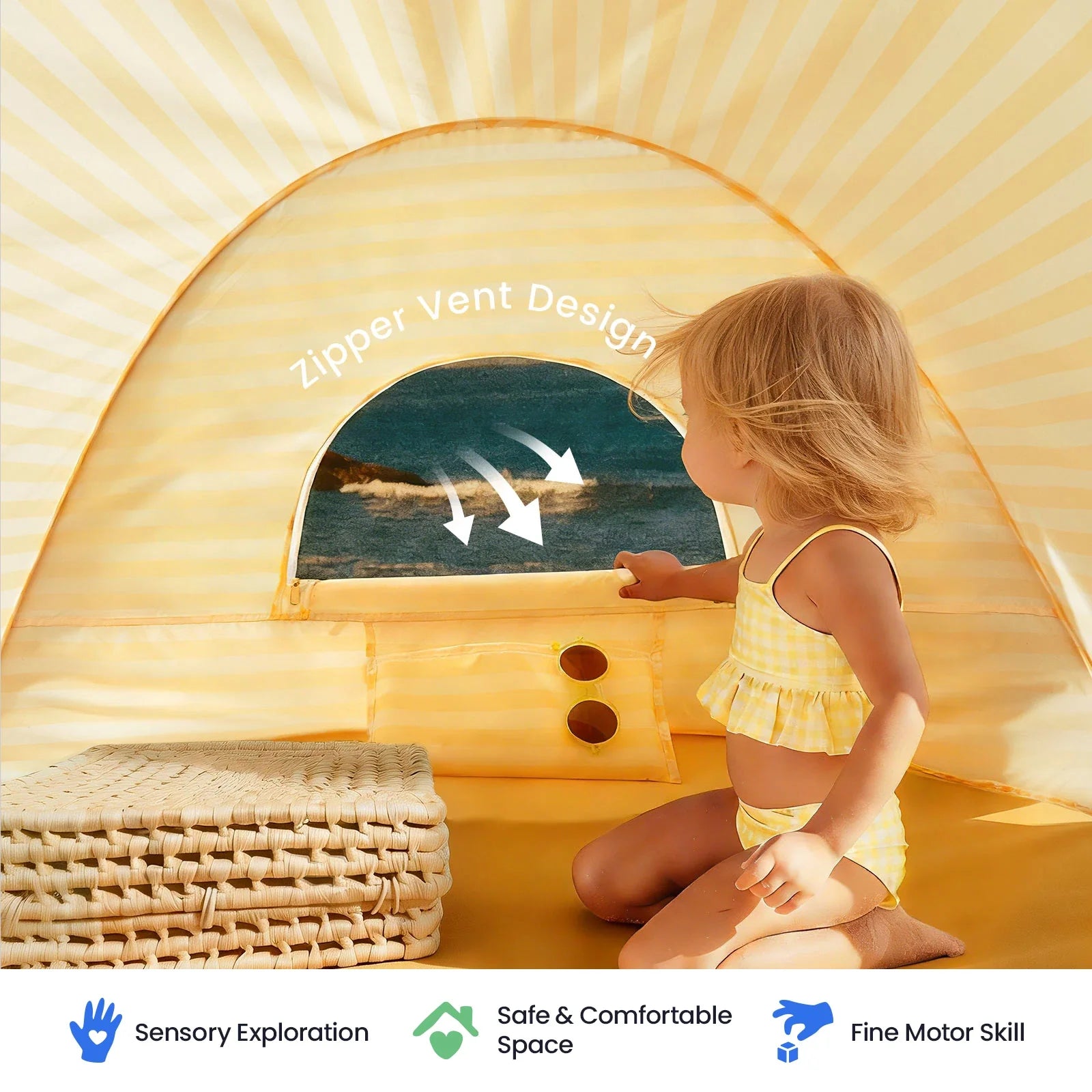Tiny Land® One-Stop Beach Toy & Tent Set