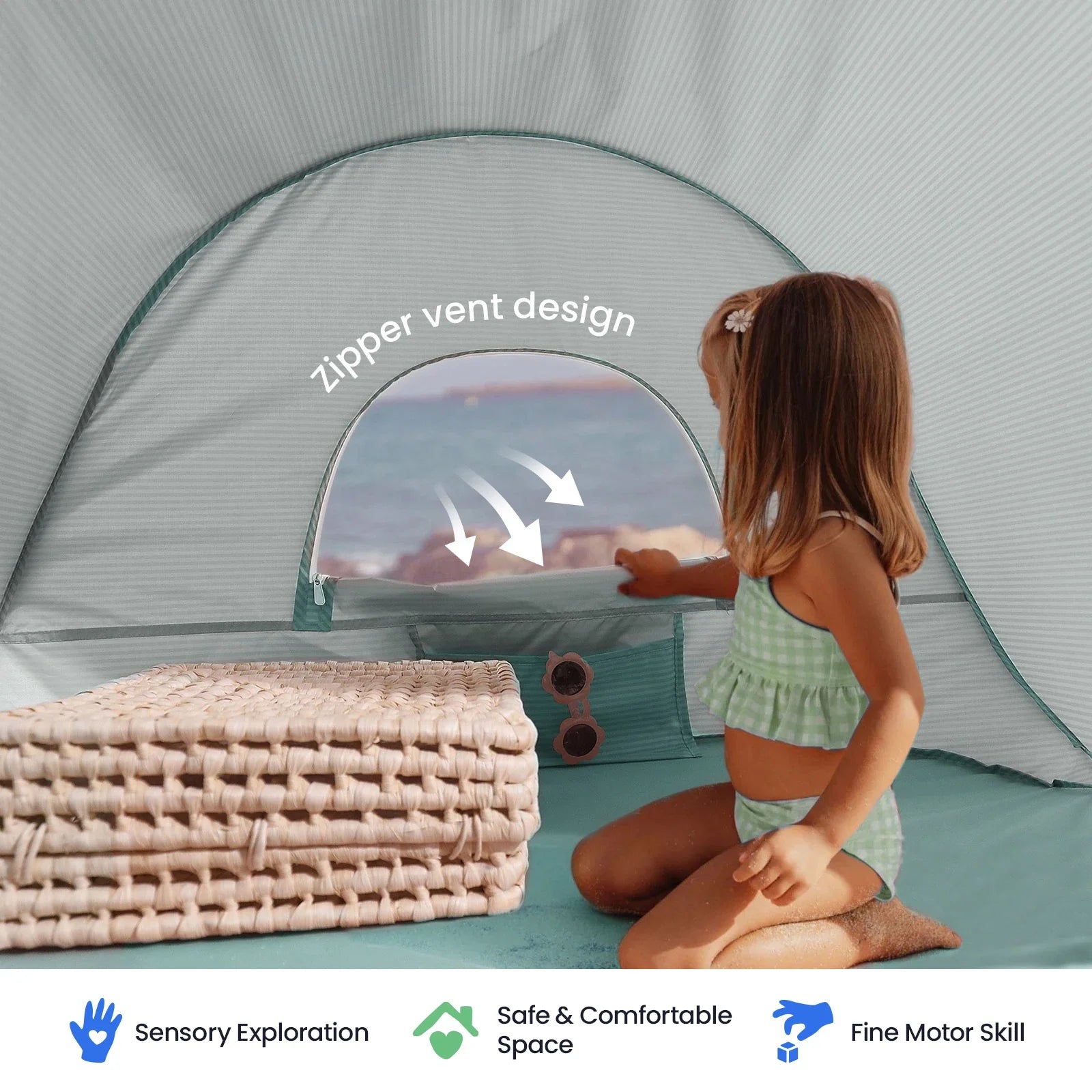 Tiny Land® One-Stop Beach Toy & Tent Set