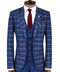 Checked Blue Men Suit - Wessi