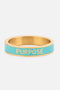 Teal Enamel Purpose Ring