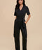 Tencel Blend Utility Jumpsuit BLACK
